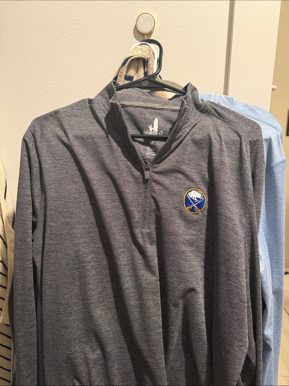 Men's Gray Johnnie O Buffalo Sabres Quarter-Zip